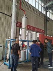 Equipo de destilación de aceite usado